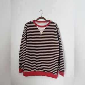 Oversized Striped Sweatshirt